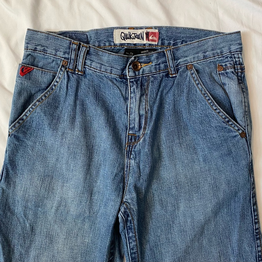 VTG 00s Quiksilver Men's Blue Jeans, QuikJean, 29x29, Relaxed Straight Leg - Picture 5 of 9
